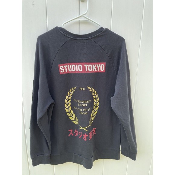 Zoe karssen Studio Tokyo Men’s Long Sleeve Black Size Medium - Picture 5 of 5